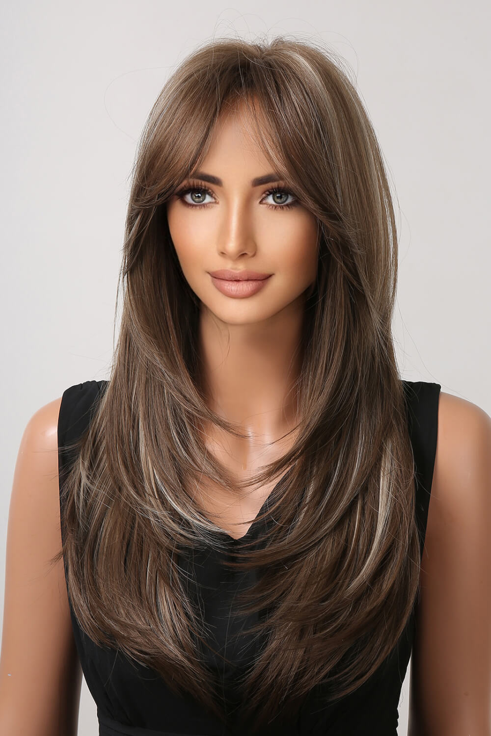 13*1" Full-Machine Wigs Synthetic Long Straight 22" One Size Hair Extensions by Trendsi | Fleurcouture