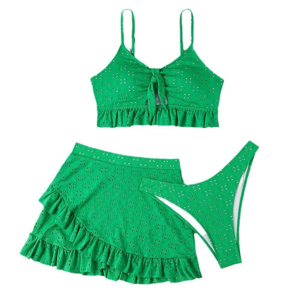 3 piece swimsuit and cover up set by Miss Sparkling | Fleurcouture