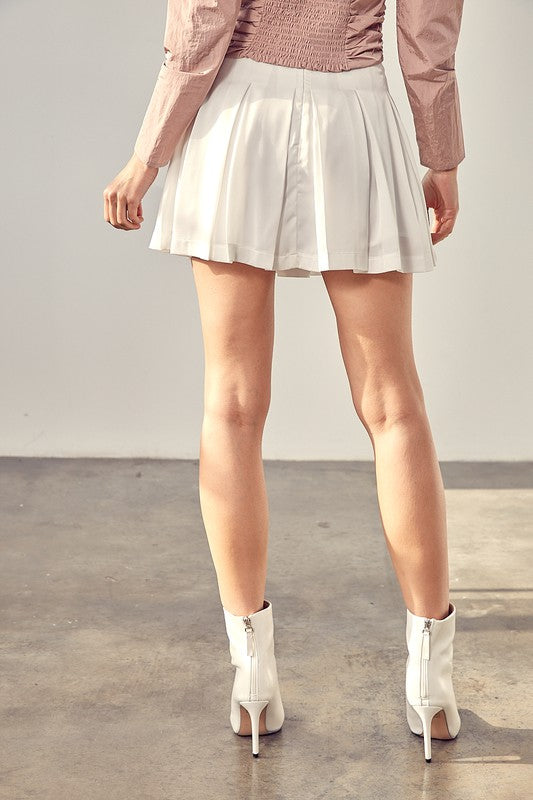 A Line Mini Skort WHITE by Do + Be Collection | Fleurcouture