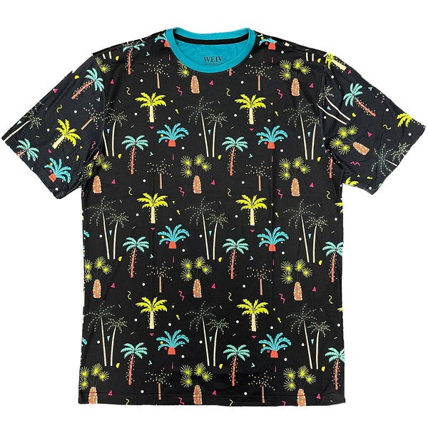 Allover Print Short Sleeve Tshirt by WEIV | Fleurcouture