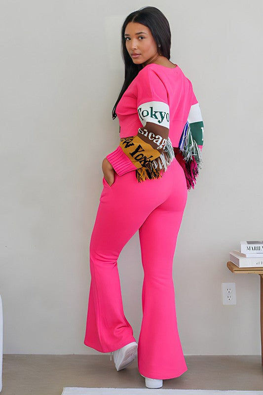 Athina casual city inspired lounge wear set PINK by Athina | Fleurcouture