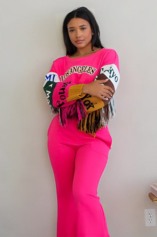 Athina casual city inspired lounge wear set PINK by Athina | Fleurcouture