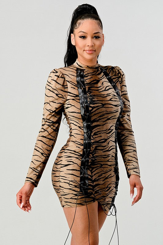 Athina transition animal print mini dress ANIMAL PRINT by Athina | Fleurcouture