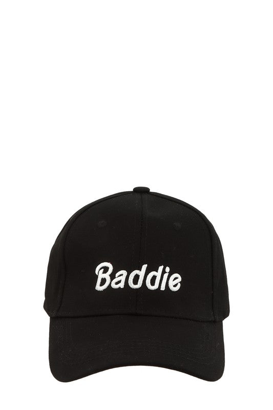 BADDIE Embroidery Cotton Cap OS by ICCO ACCESSORIES | Fleurcouture