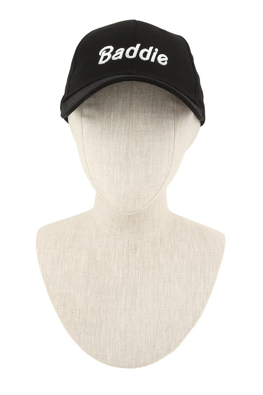 BADDIE Embroidery Cotton Cap OS by ICCO ACCESSORIES | Fleurcouture