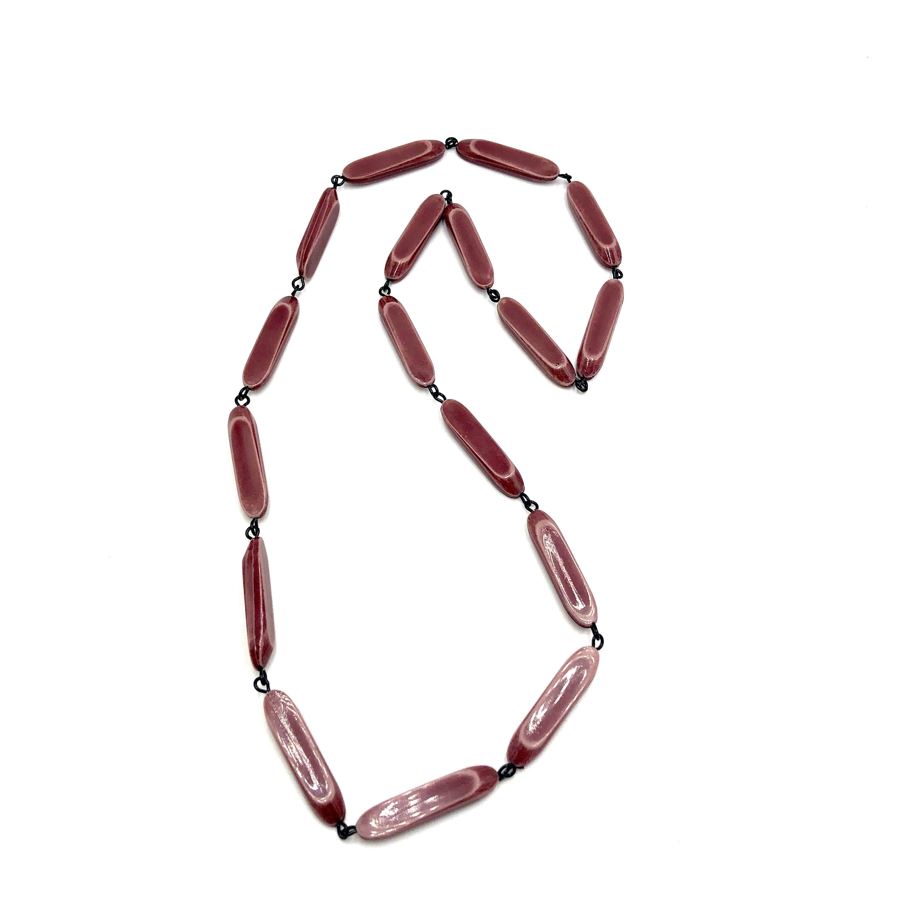 Bamboo Carmen Necklace Redwood Carmen Necklace by Leetie Lovendale | Fleurcouture