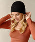 BAMBOO COTTON BEANIE BLACK One size by Fabina | Fleurcouture