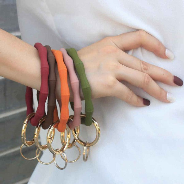 Bamboo Key Chain Black OS by ClaudiaG Collection | Fleurcouture