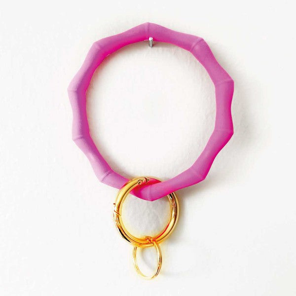 Bamboo Key Chain Fuschia OS by ClaudiaG Collection | Fleurcouture
