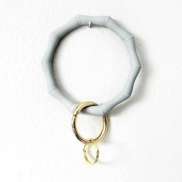 Bamboo Key Chain Grey OS by ClaudiaG Collection | Fleurcouture