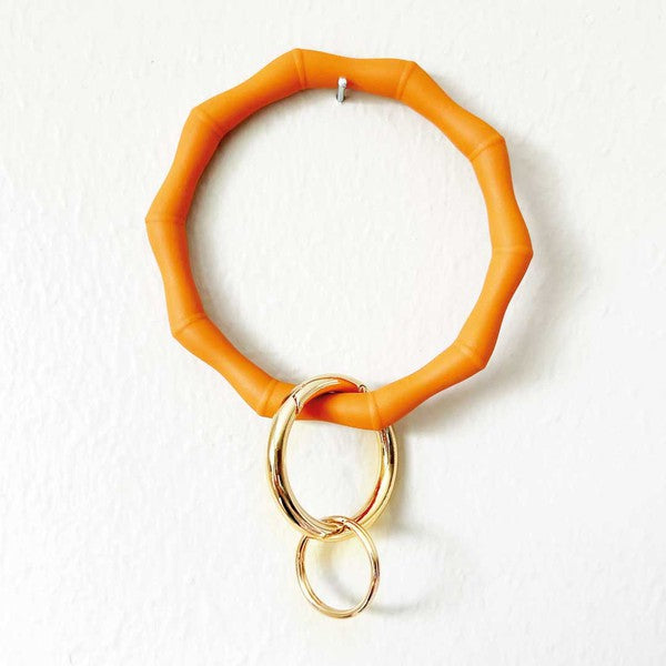 Bamboo Key Chain Ochre OS by ClaudiaG Collection | Fleurcouture