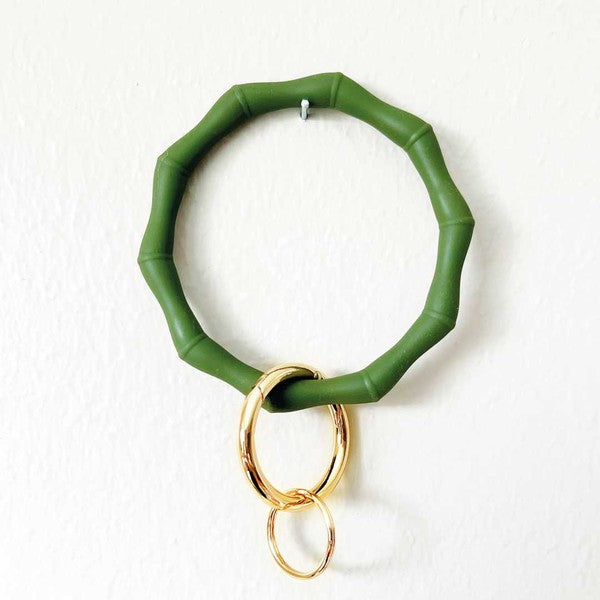Bamboo Key Chain Olive OS by ClaudiaG Collection | Fleurcouture