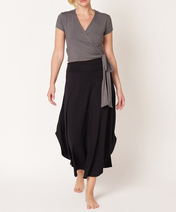 BAMBOO WRAP CROP CAM SLV by Fabina | Fleurcouture