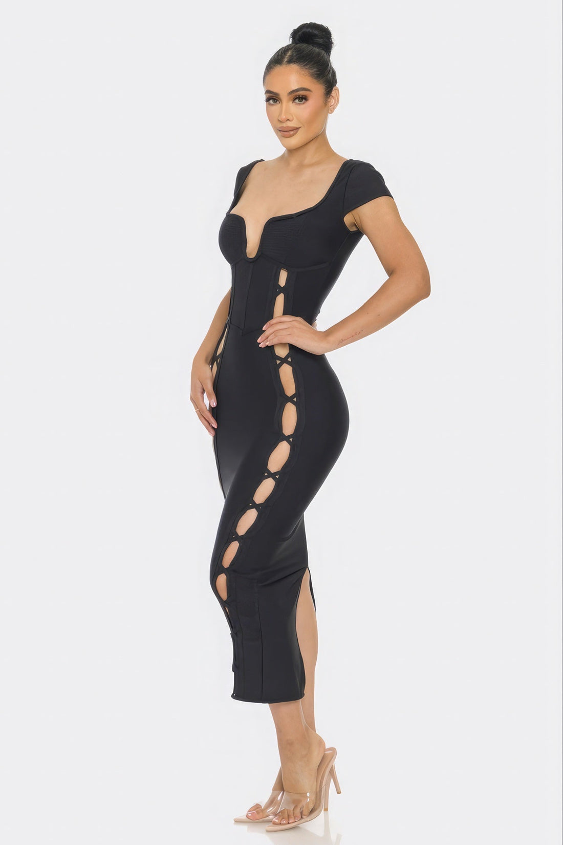 Bandage Midi Dress Dresses by Fleurcouture | Fleurcouture
