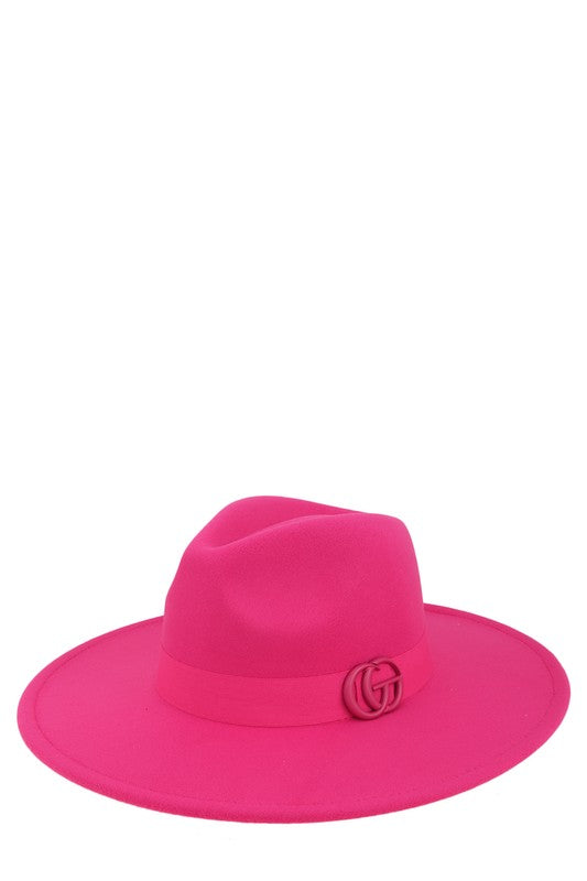 Basic CG Charm Fedora Hat FUCHSIA OS by ICCO ACCESSORIES | Fleurcouture