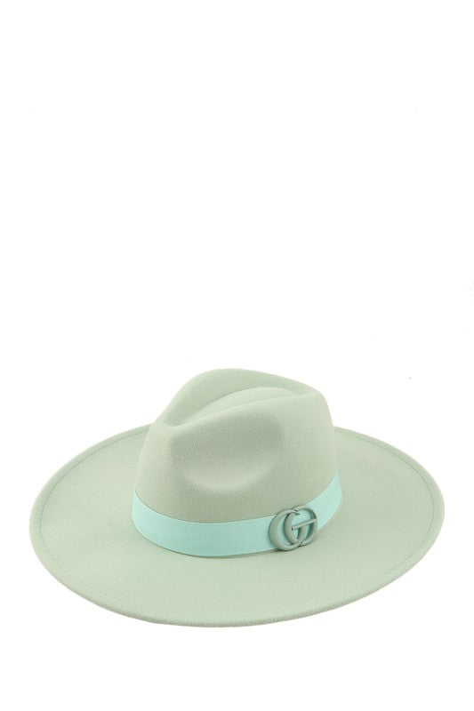 Basic CG Charm Fedora Hat GREEN OS by ICCO ACCESSORIES | Fleurcouture