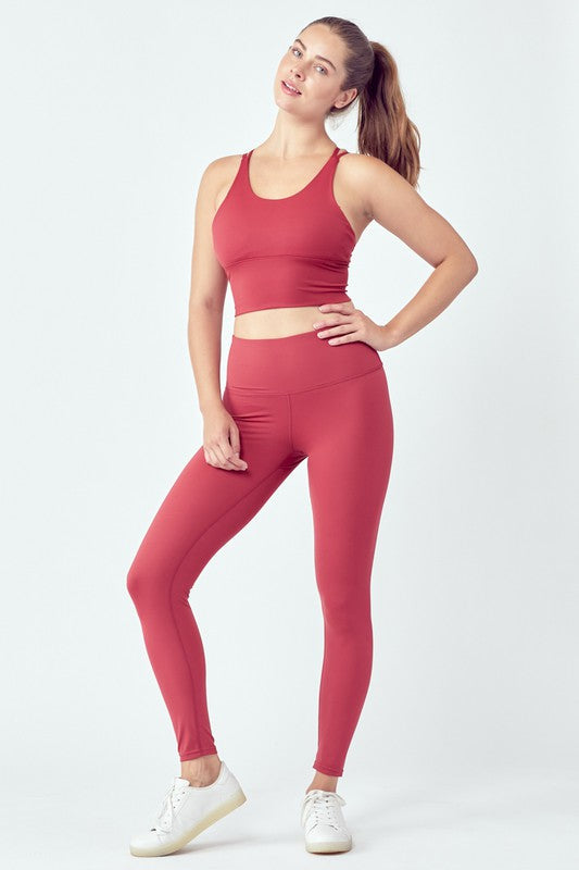 Basic Seamless Activewear Set 6823+6745 Blush L by OTOS Active | Fleurcouture