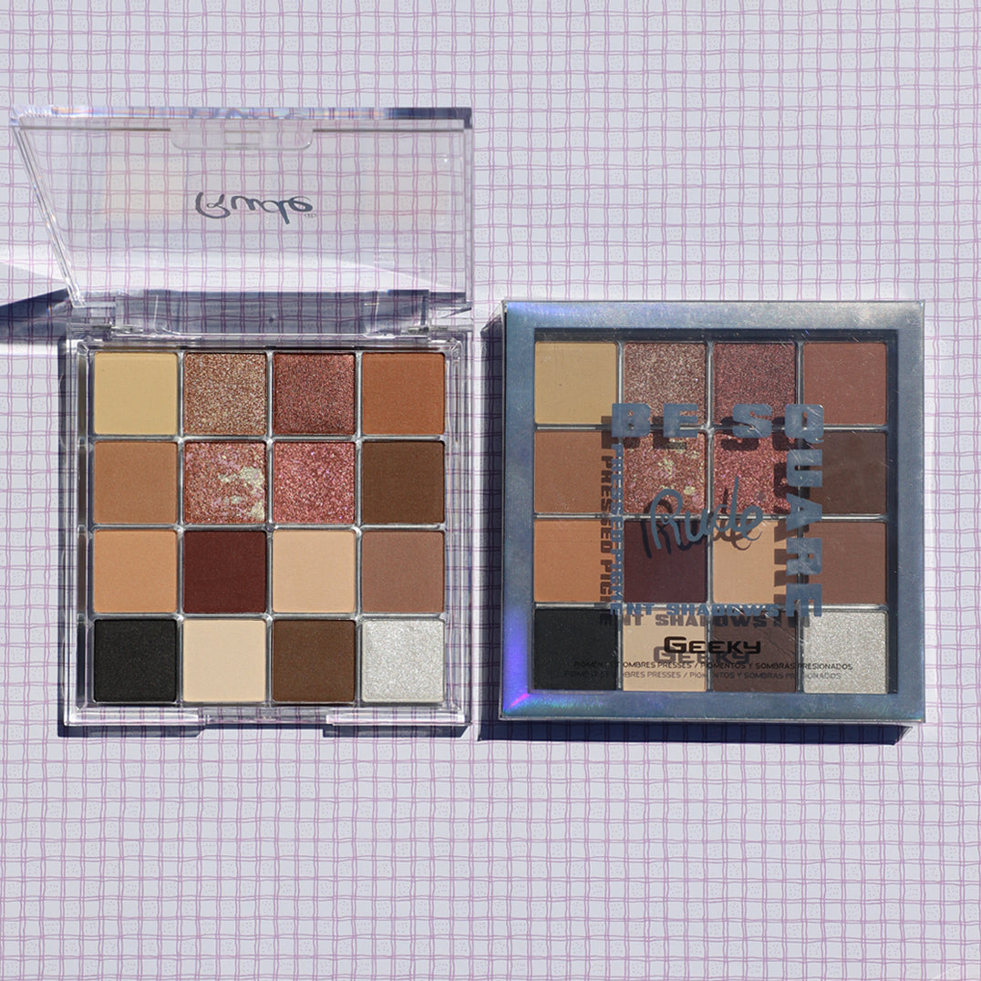 Be Square Pressed Pigments & Shadows - Geeky Eye Shadow by Rude Cosmetics | Fleurcouture