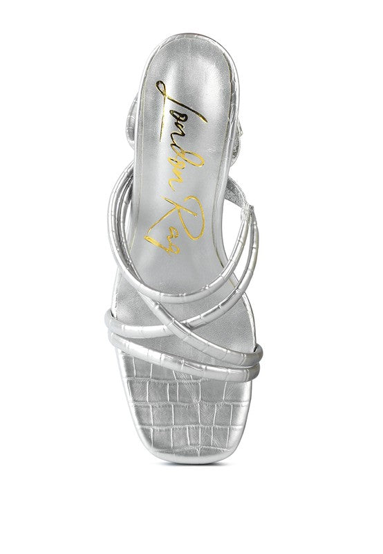 BEAM TIPS STRAPPY PLATFORM CHUNKY HIGH HEELS by Rag Company | Fleurcouture