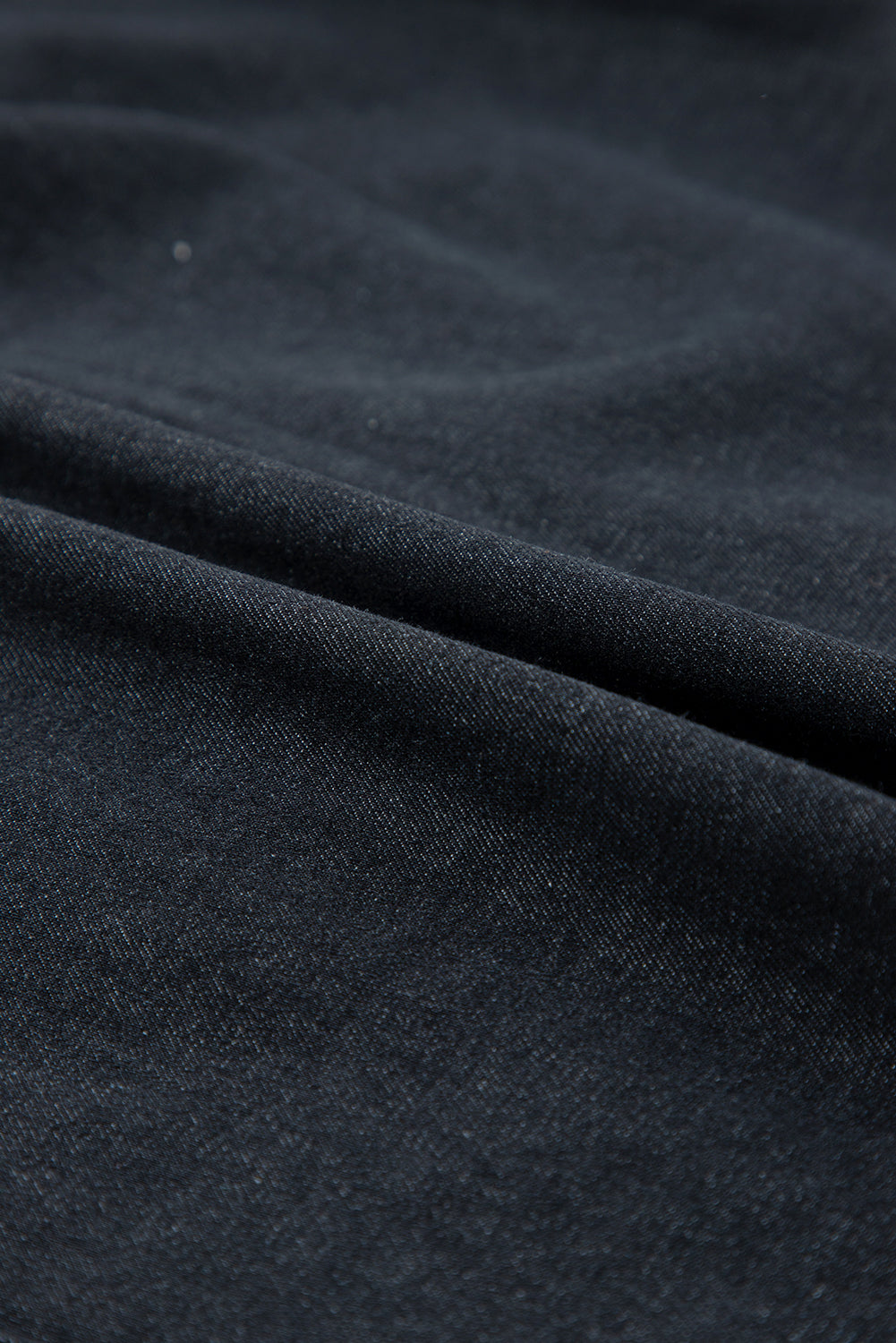 Beau Blue Button Front Ruffled Flutter Frayed Denim Top 100%Cotton Tops/Tops & Tees by Fleurcouture | Fleurcouture