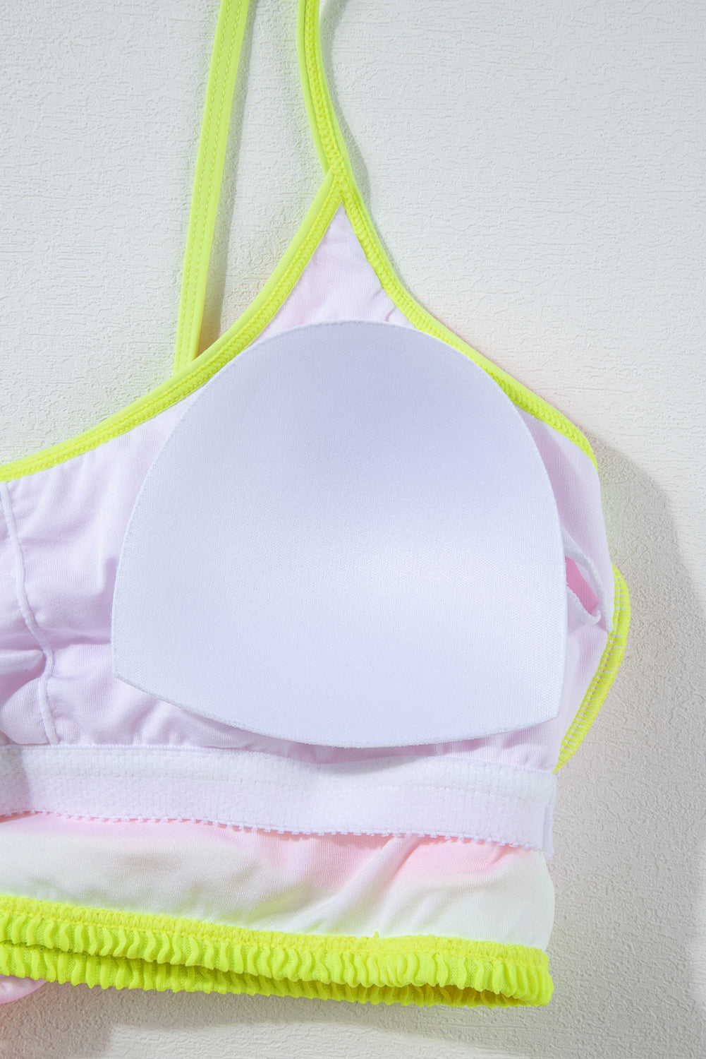 Beau Blue Color Block High Waisted Sexy Bikini Set 95%Polyester+5%Elastane Swimwear/High Waisted Swimsuit by Fleurcouture | Fleurcouture