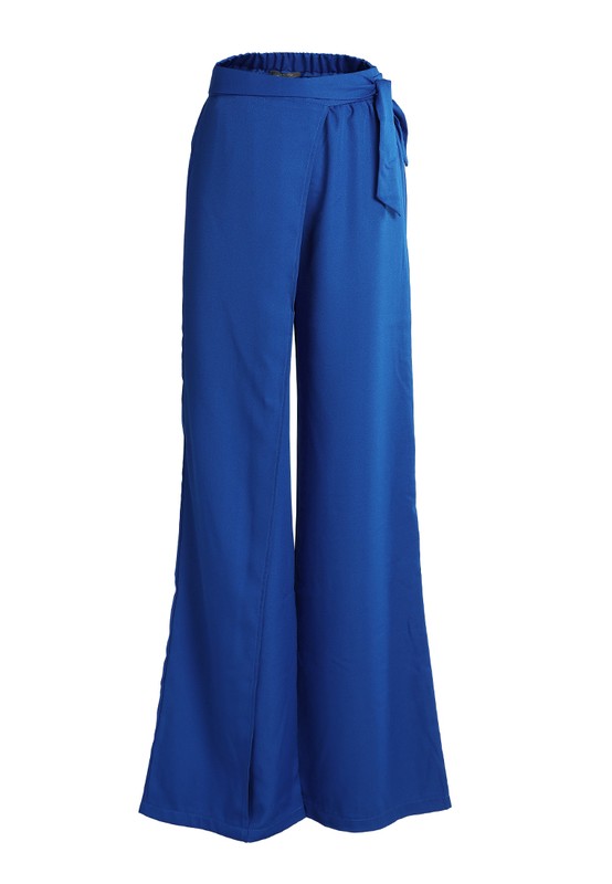 Belted Tie Wide Leg Pants by Rag Company | Fleurcouture