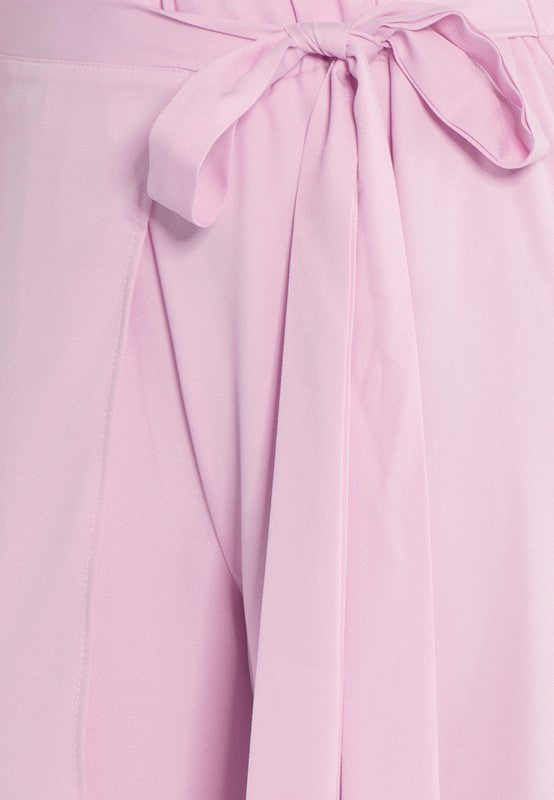 Belted Tie Wide Leg Pants by Rag Company | Fleurcouture