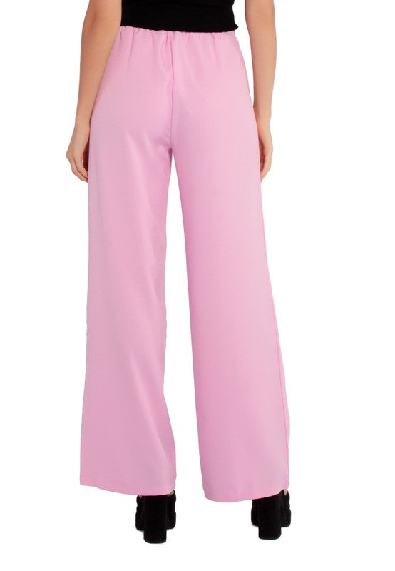 Belted Tie Wide Leg Pants by Rag Company | Fleurcouture