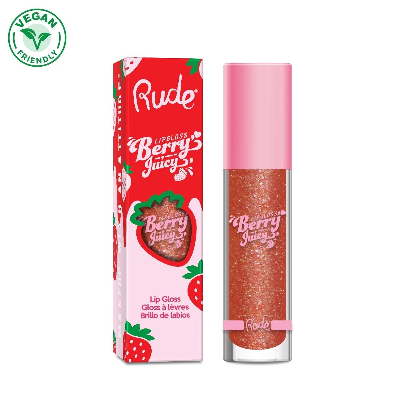 Berry Juicy Lip Gloss So Fine Lip Gloss by Rude Cosmetics | Fleurcouture