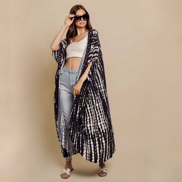 Black & White Kimono black/white OS by ClaudiaG Apparel | Fleurcouture