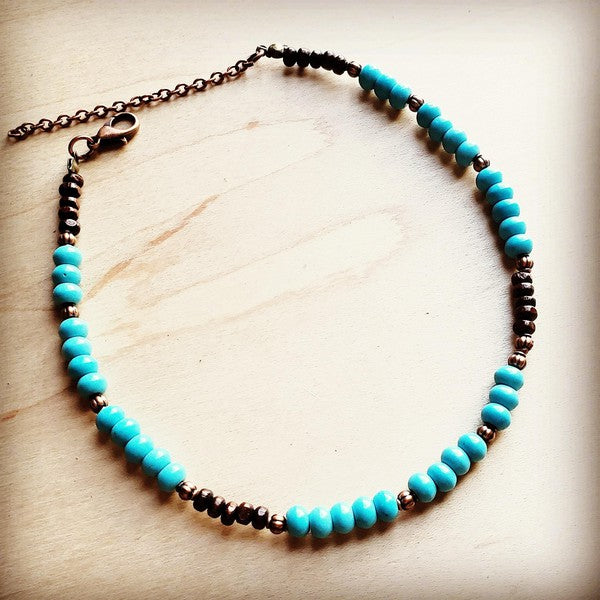 Blue Turquoise Choker Necklace turquoise 1 by The Jewelry Junkie | Fleurcouture