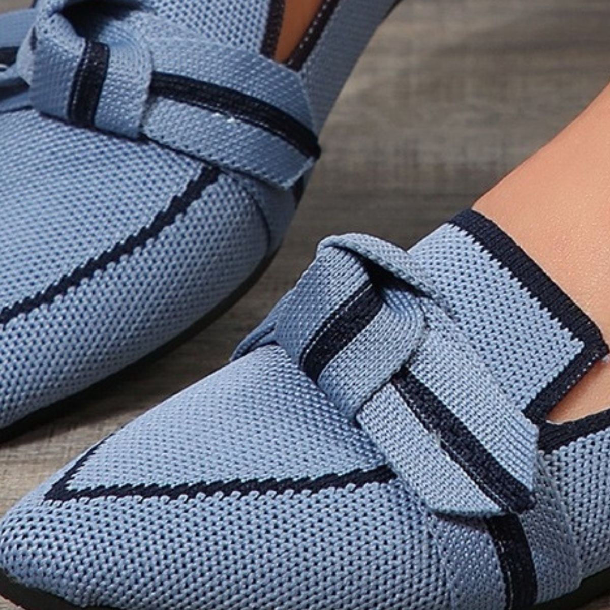 Bow Contrast Trim Point Toe Loafers Shoes & Bags by Trendsi | Fleurcouture