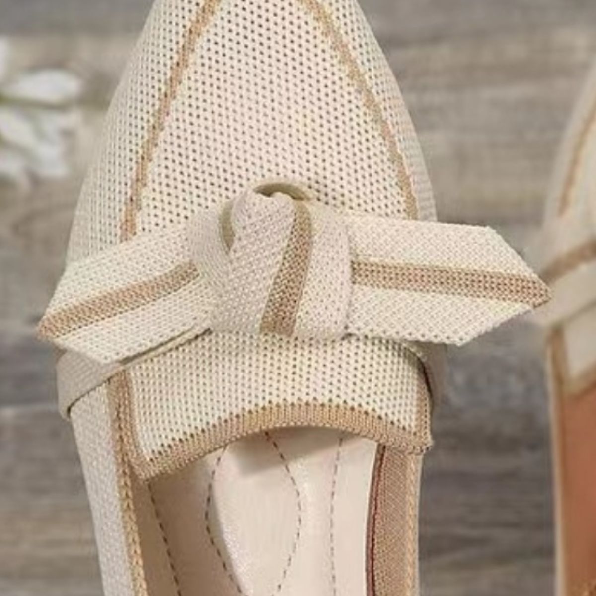 Bow Contrast Trim Point Toe Loafers Shoes & Bags by Trendsi | Fleurcouture