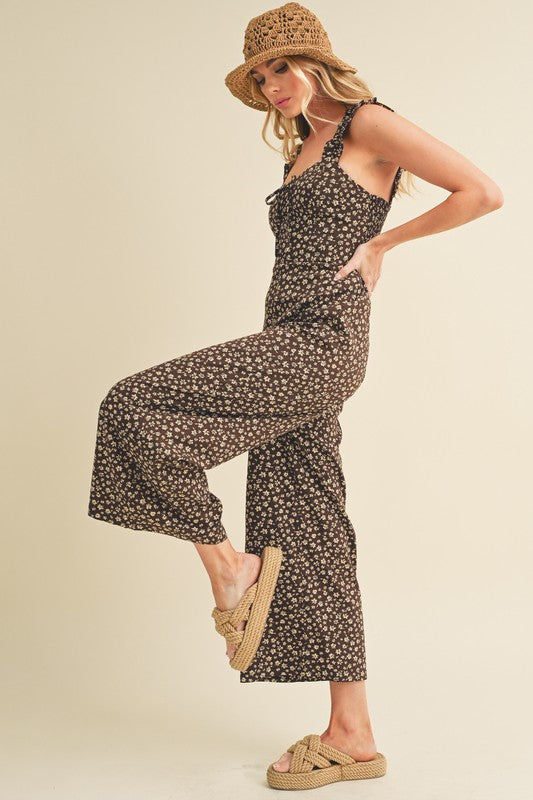 Brandis Jumpsuit CHOCOLATE S by Aemi + Co | Fleurcouture