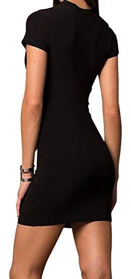 CAGE FRONT SHORT SLEEVE PARTY DRESS WITH CHOKER by Cheryl Creations | Fleurcouture