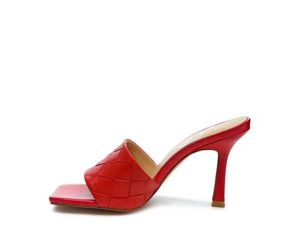 Carmen High Heeled Woven Square Toe Sandal by Rag Company | Fleurcouture