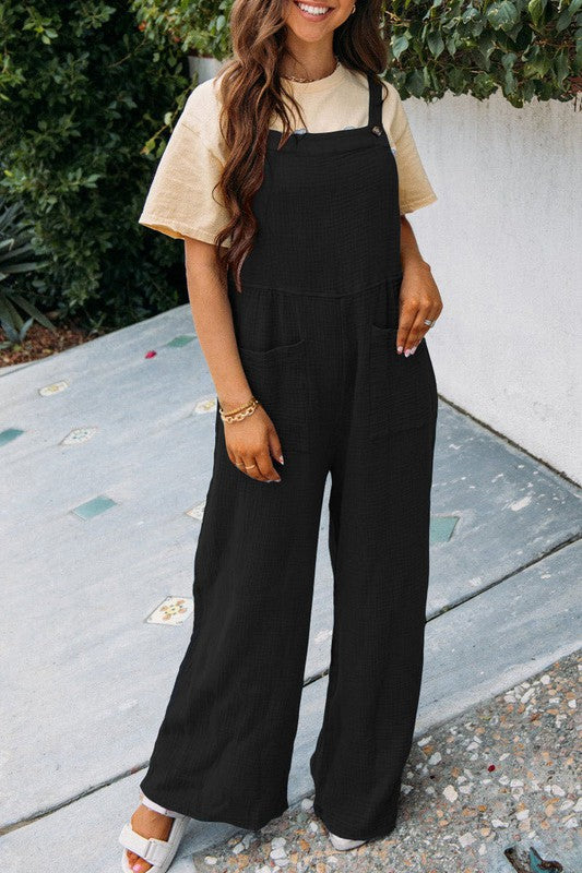 Casual jumpsuit Black S by Miss Sparkling | Fleurcouture