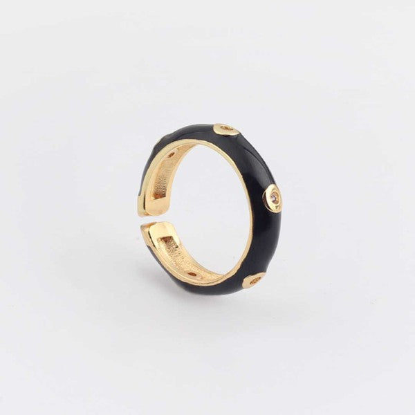 Caterpillar Ring Black OS by ClaudiaG Collection | Fleurcouture