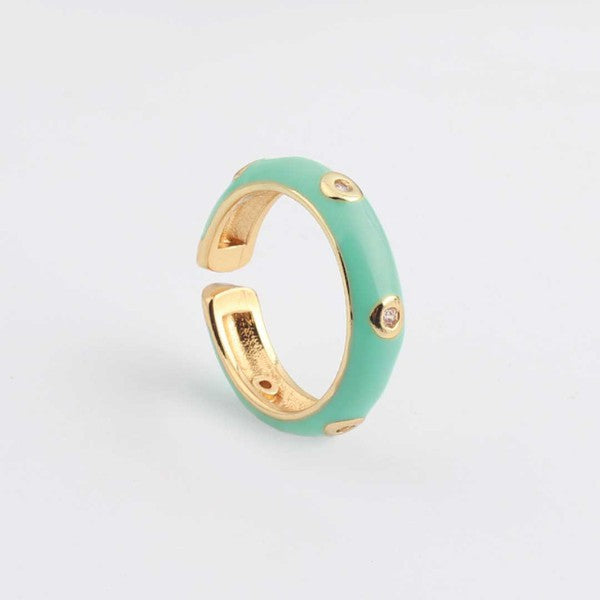 Caterpillar Ring Green OS by ClaudiaG Collection | Fleurcouture