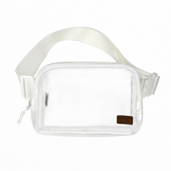 CC Clear Stadium Belt Bag Fanny Pack Ivory OS by Truly Contagious | Fleurcouture