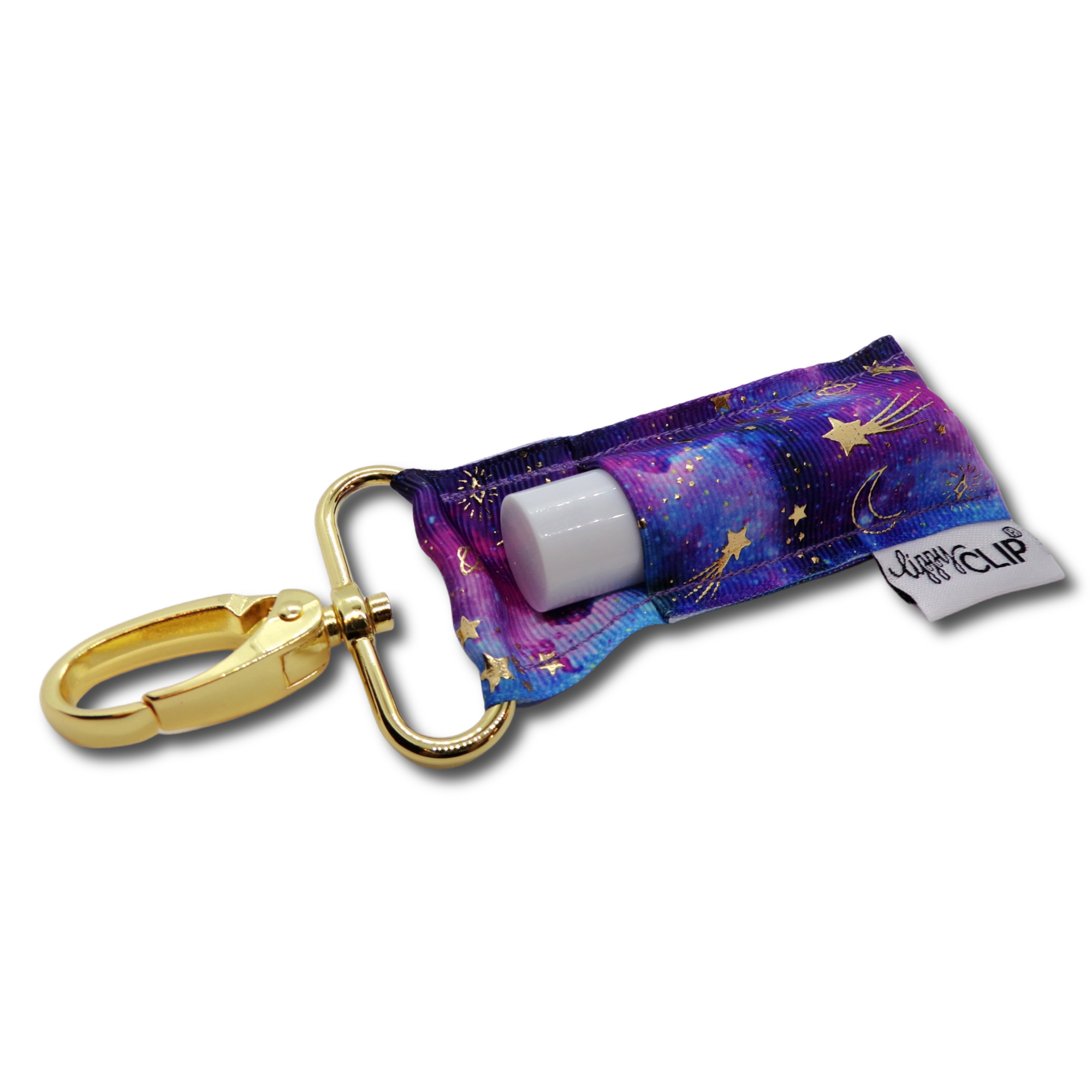 Celestial on Purple LippyClip® Lip Balm Holder Retail by LippyClip® | Fleurcouture