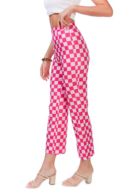 Checkerboard Culottes Pants by Rag Company | Fleurcouture