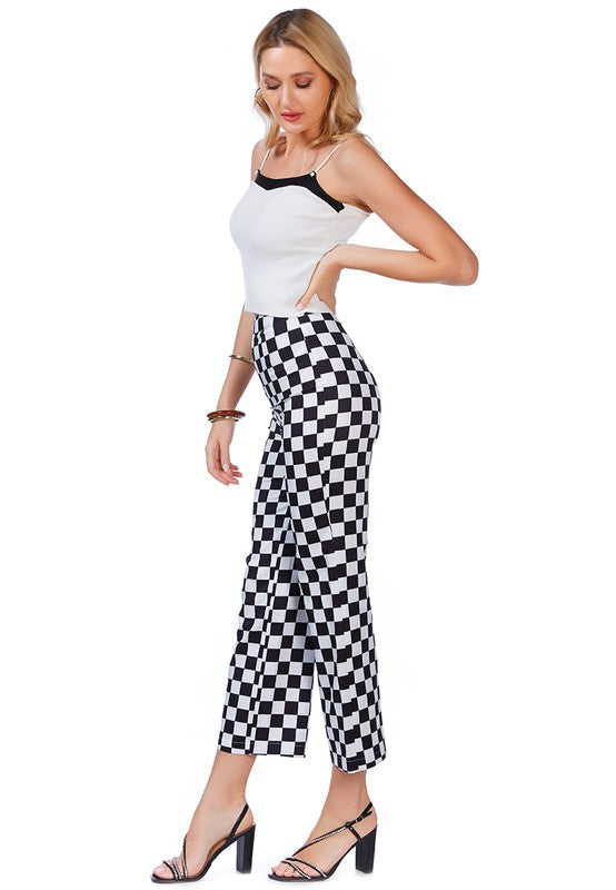 Checkerboard Culottes Pants by Rag Company | Fleurcouture