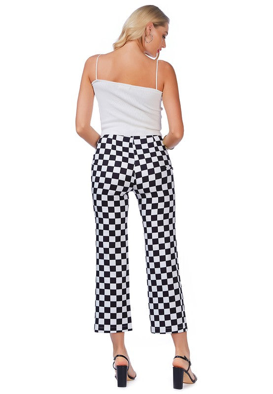 Checkerboard Culottes Pants by Rag Company | Fleurcouture