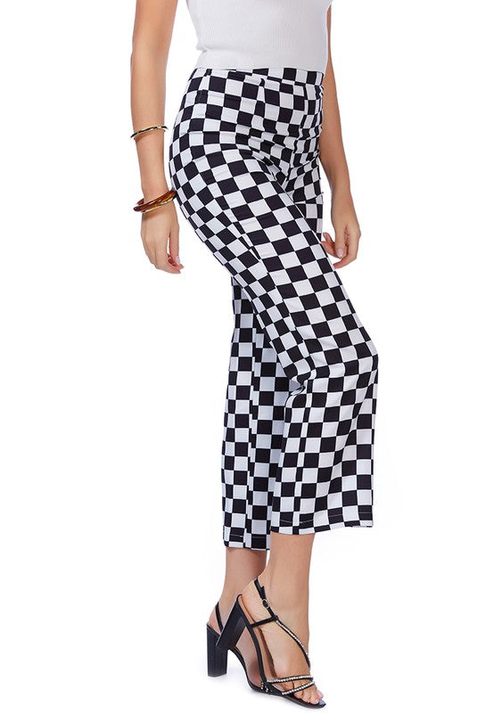 Checkerboard Culottes Pants by Rag Company | Fleurcouture