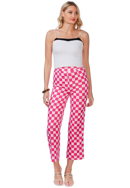 Checkerboard Culottes Pants by Rag Company | Fleurcouture