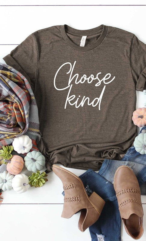 Choose Kind graphic tee PLUS Heather Brown XXL by Kissed Apparel | Fleurcouture