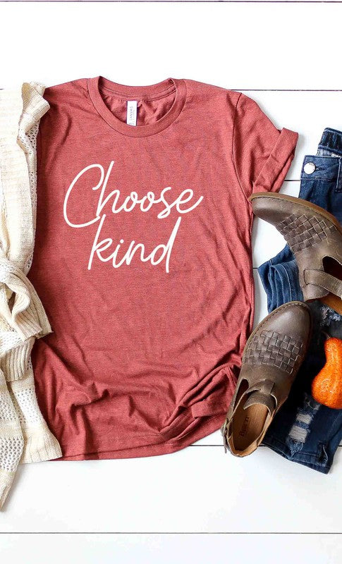 Choose Kind graphic tee PLUS Heather Clay XXL by Kissed Apparel | Fleurcouture