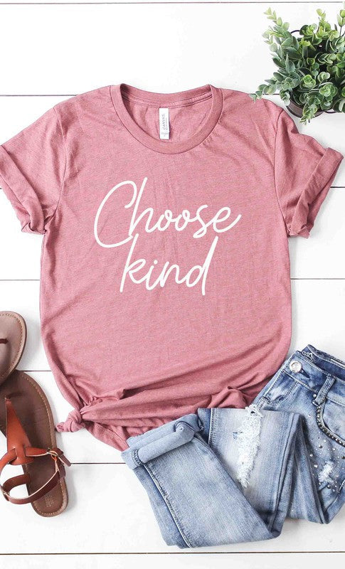 Choose Kind graphic tee PLUS Heather Mauve XXL by Kissed Apparel | Fleurcouture