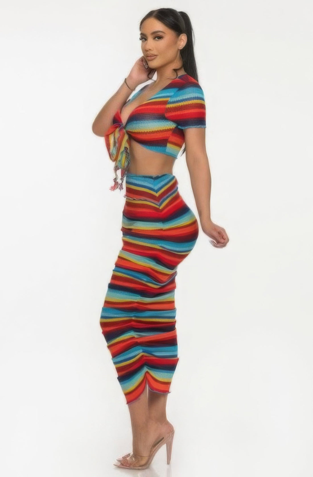 Color Me Mine Beach Sarong Skirt Set by Fleurcouture | Fleurcouture